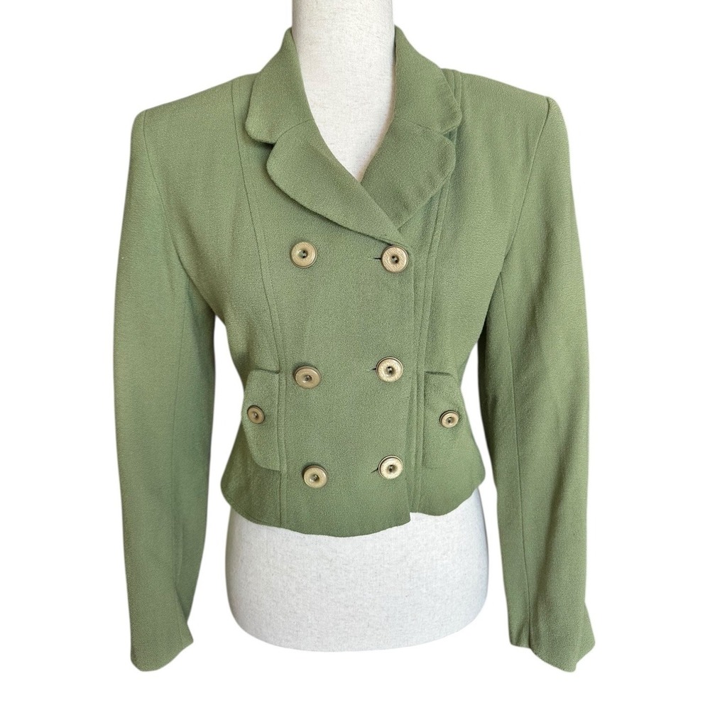 Vintage Rina Rossi Wool Fitted Peacoat Blazer 70's 80's‎ Womens Size 6/S Buttons